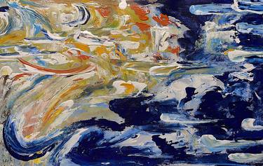 Original Abstract Expressionism Abstract Painting by Sukhi Art