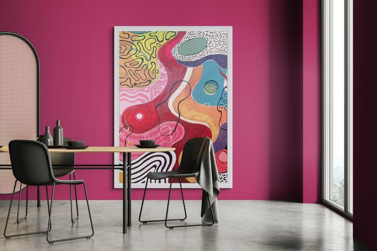 Original Abstract Expressionism Abstract Painting by Victoria Monada