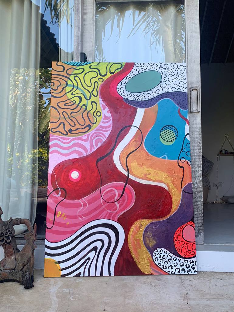 Original Abstract Expressionism Abstract Painting by Victoria Monada