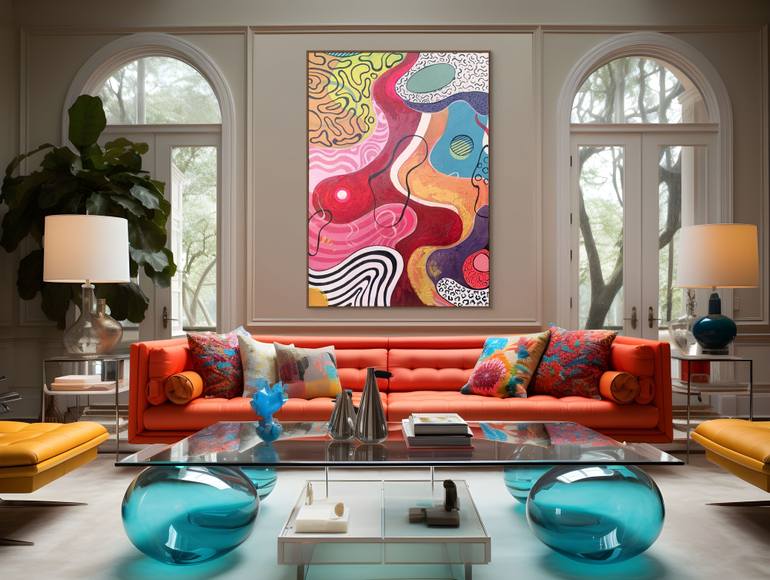 Original Abstract Expressionism Abstract Painting by Victoria Monada