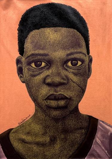 Original Abstract Expressionism Children Mixed Media by Akande Wasiu