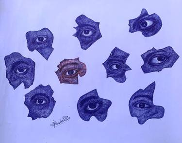 Original Abstract Expressionism Abstract Drawing by Akande Wasiu