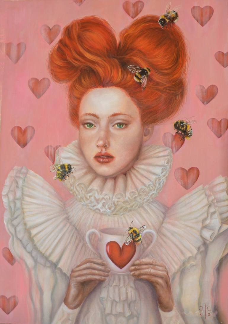 Original People Painting by Jelena Jegorova | Portraiture Art on Canvas | I Know, But I'll Never Tell