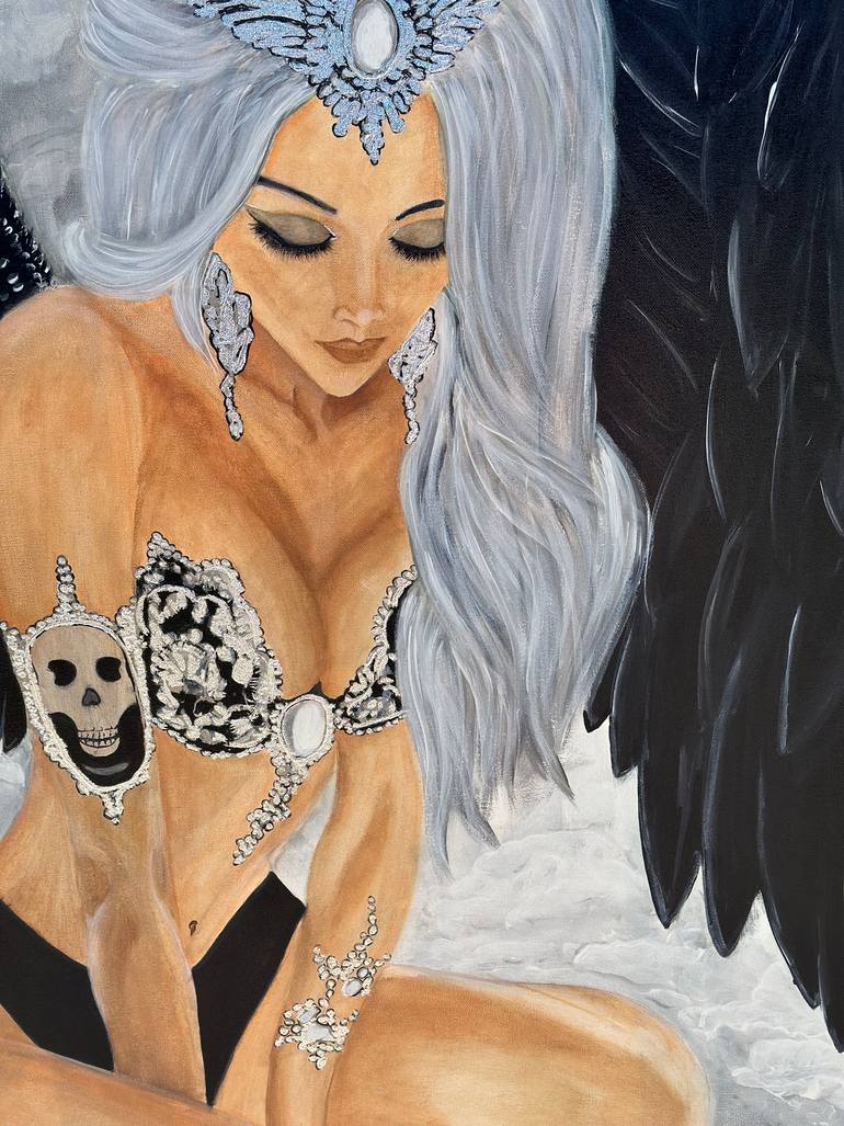 Original Pop Art Fantasy Painting by Inese Rozenberga