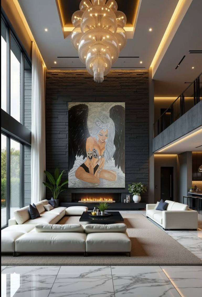 Original Pop Art Fantasy Painting by Inese Rozenberga