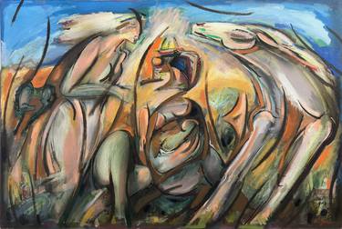 Original Abstract Horse Painting by Dimitar Gaspar