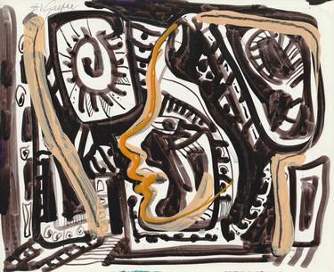 Original Abstract Expressionism Religion Mixed Media by Dimitar Gaspar