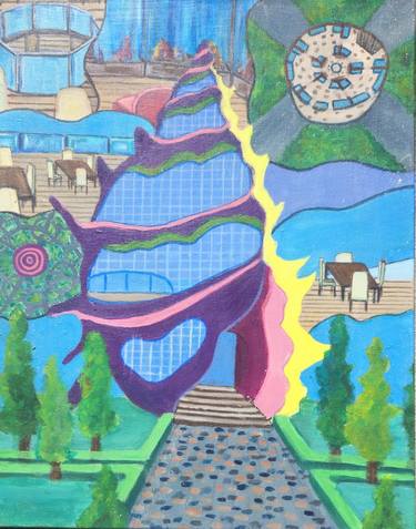 Original Conceptual Architecture Paintings by Anastasiia Kurylchenko