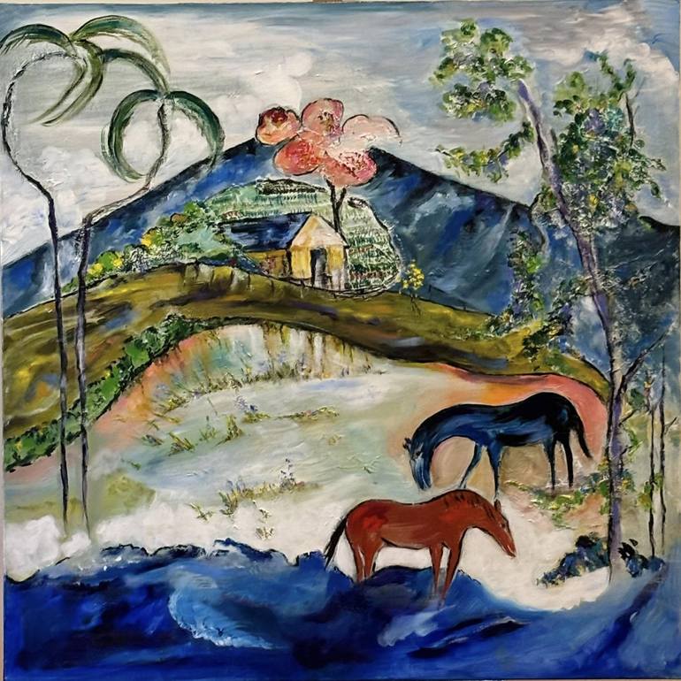 Original Expressionism Landscape Paintings by Maureen Whitehead