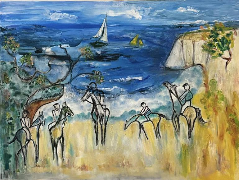 Original Abstract Expressionism Seascape Paintings by Maureen Whitehead