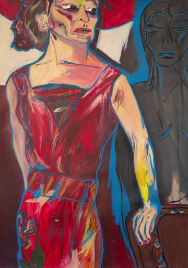 Original Expressionism Women Paintings by Mathieu Bernard-Martin