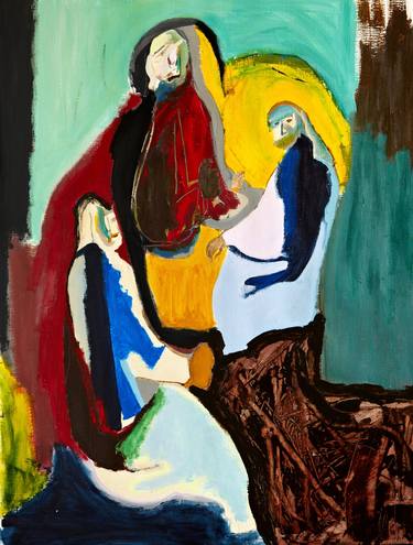 Original Expressionism Religious Paintings by Mathieu Bernard-Martin