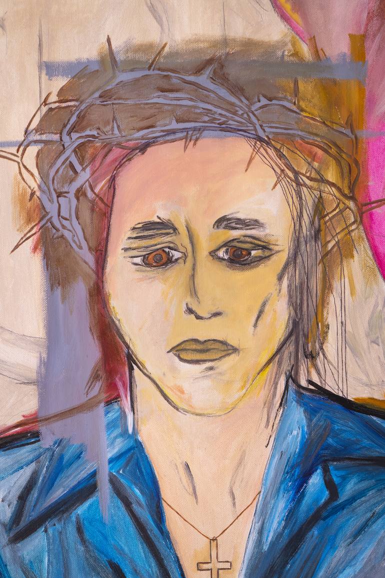 Original Expressionism Portrait Painting by Mathieu Bernard-Martin