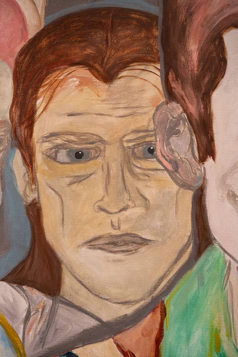 Original Expressionism People Painting by Mathieu Bernard-Martin