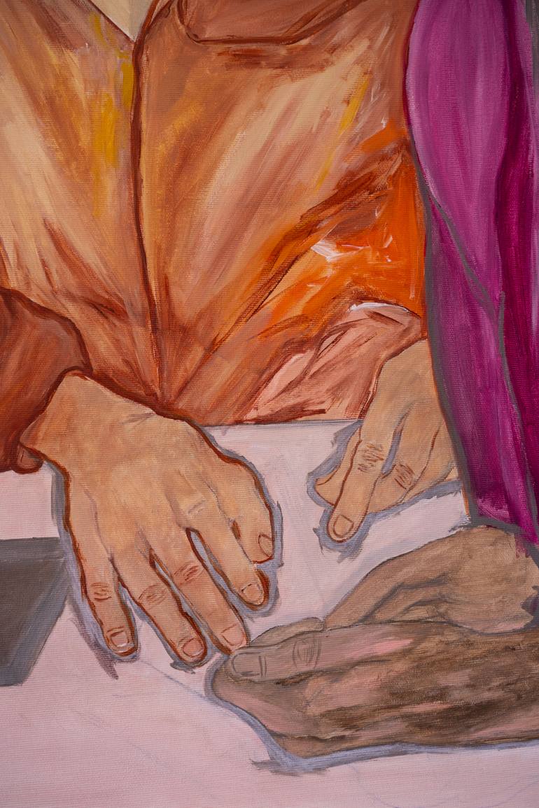 Original Expressionism People Painting by Mathieu Bernard-Martin