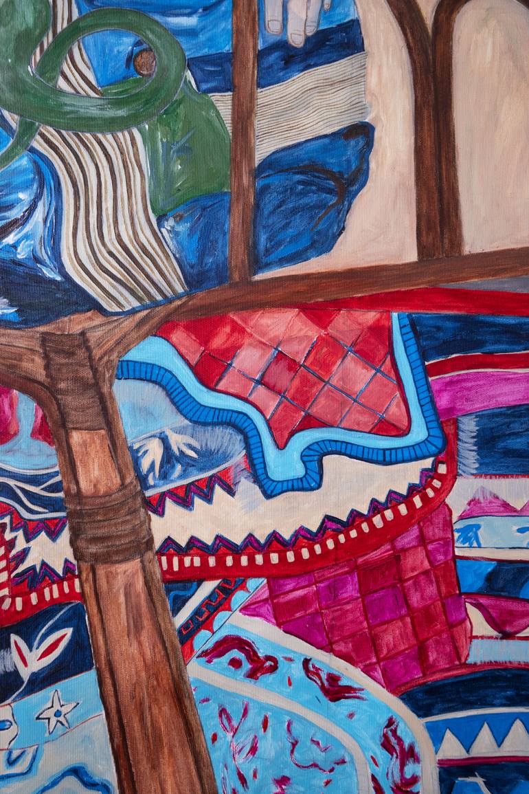 Original Abstract People Painting by Mathieu Bernard-Martin