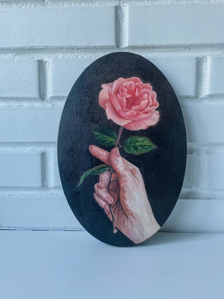 Original Illustration Floral Painting by Angelina Fischuk