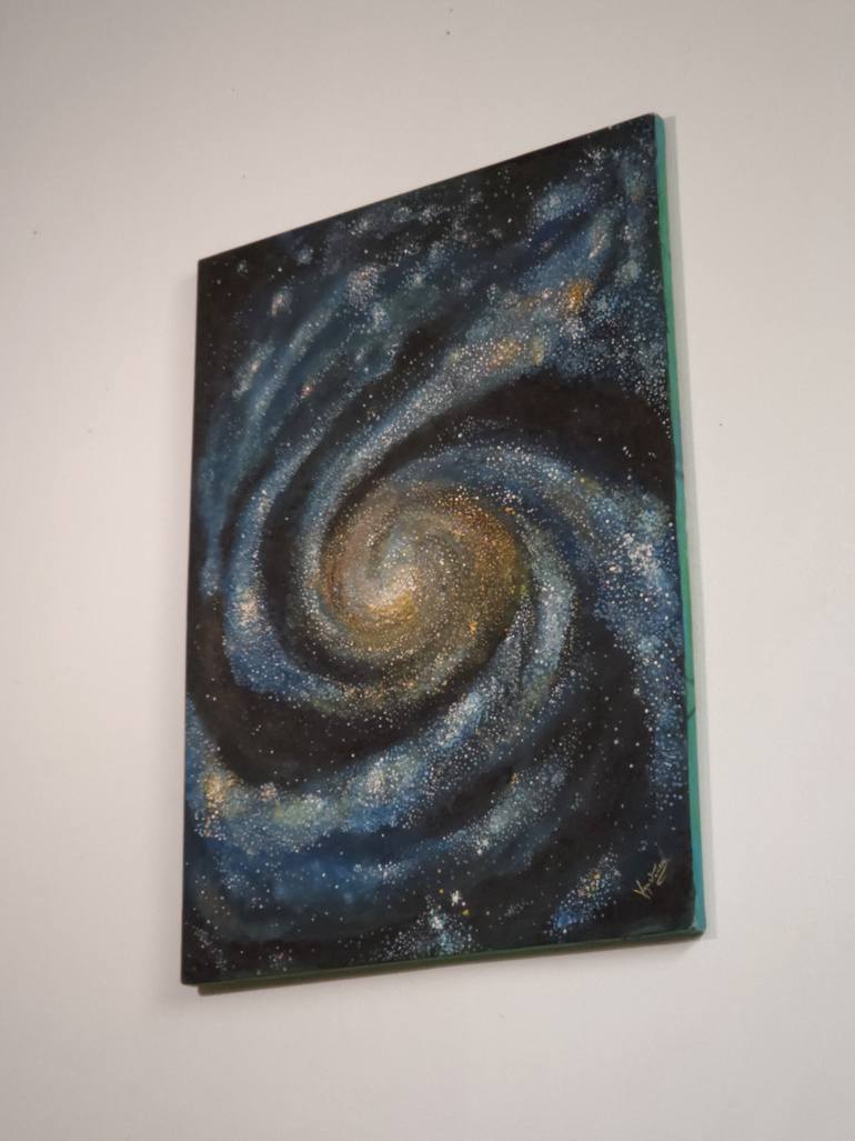 Original Abstract Time Painting by Onut Anca Lavinia