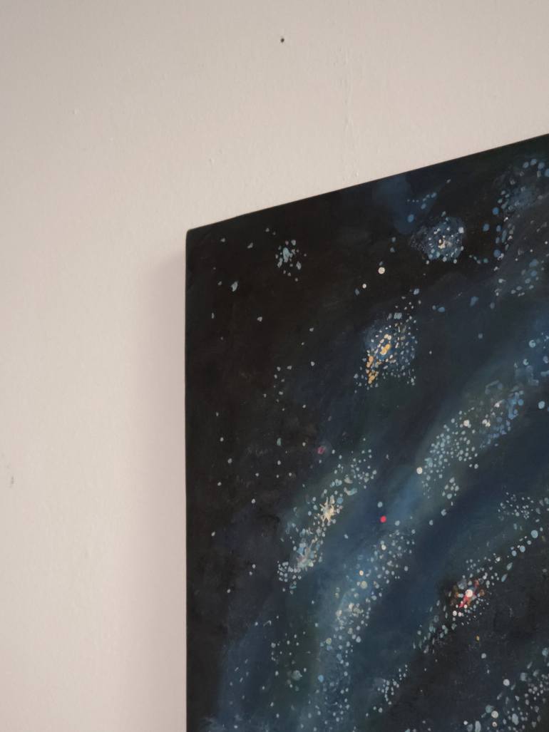 Original Abstract Time Painting by Onut Anca Lavinia