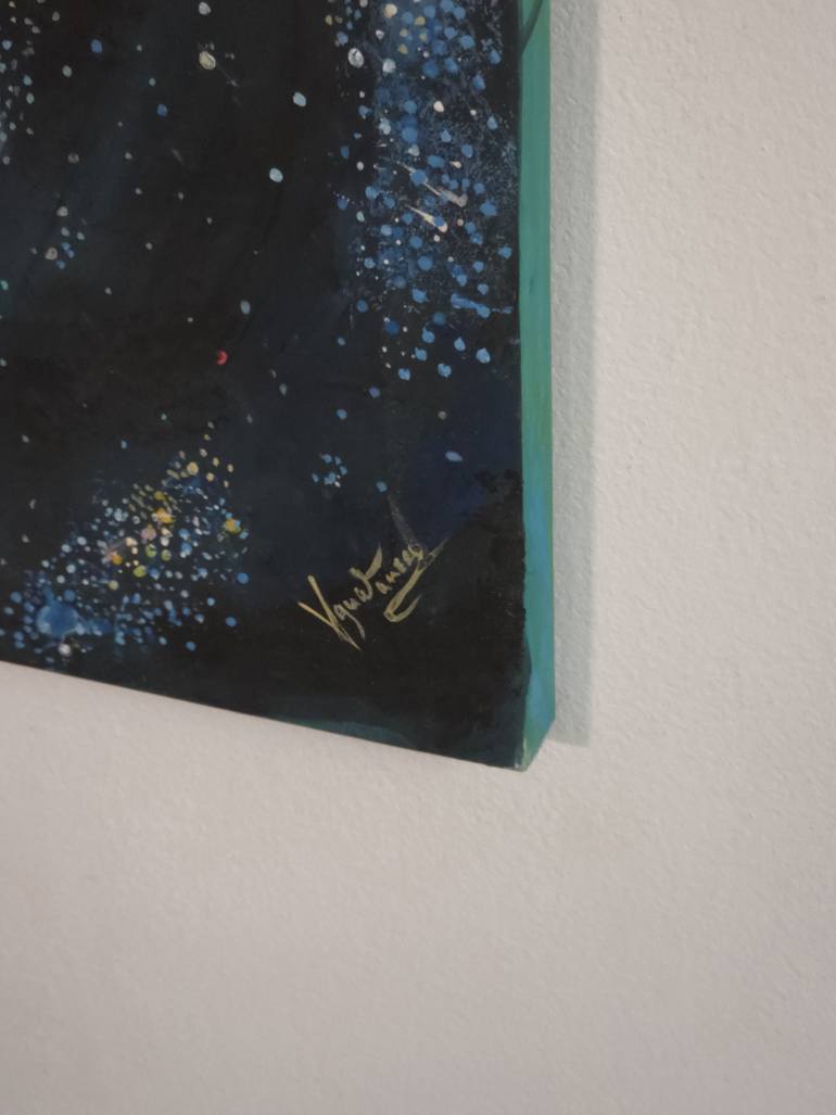 Original Abstract Time Painting by Onut Anca Lavinia