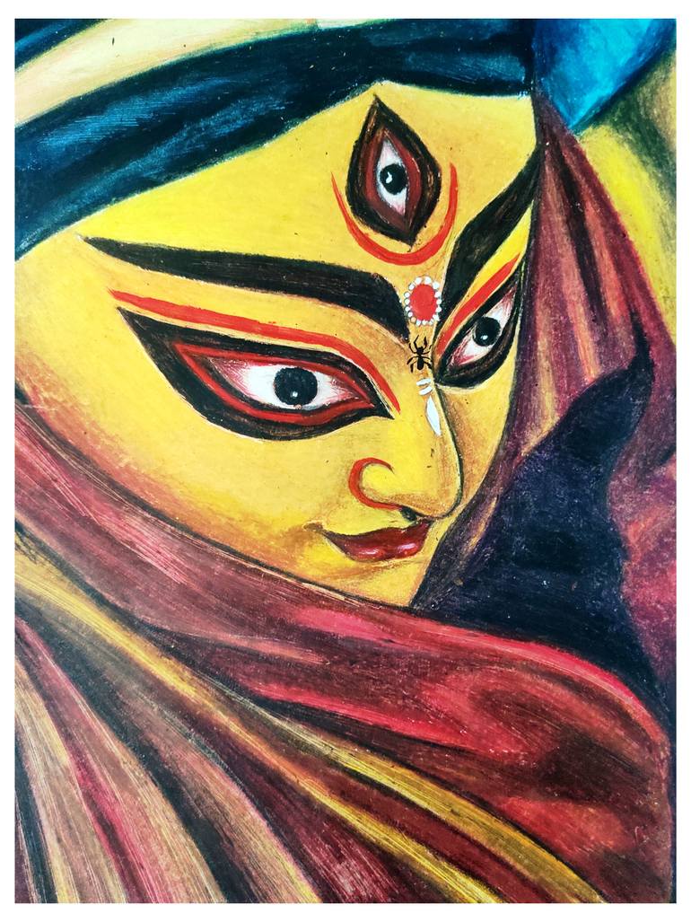 Original Abstract Expressionism Religion Painting by Ishu Vishwakarma