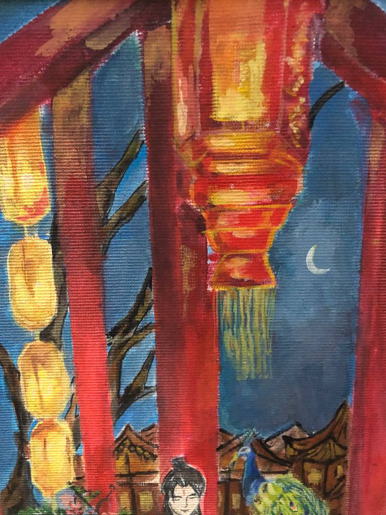 Original Realism People Painting by Riana Agustin