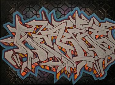 Original Abstract Expressionism Graffiti Paintings by Bailey Clarke