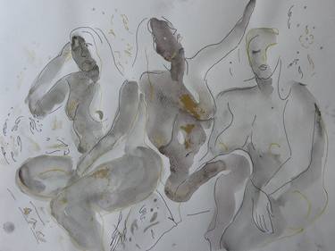 Original Abstract Nude Drawings by Devochkina Oksana