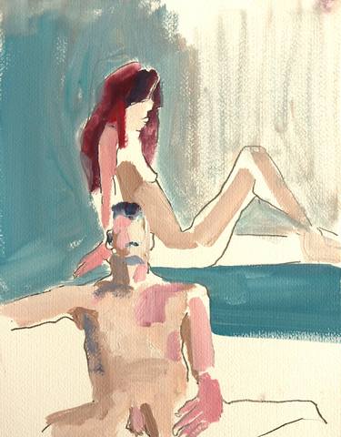 Original Figurative Nude Paintings by Devochkina Oksana