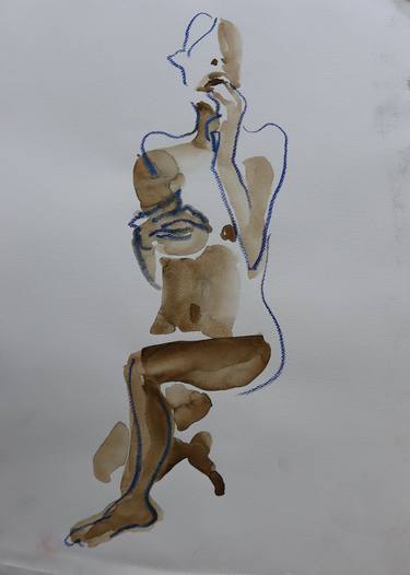 Original Figurative Nude Paintings by Devochkina Oksana