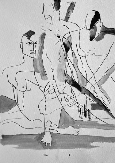 Original Figurative Abstract Drawings by Devochkina Oksana