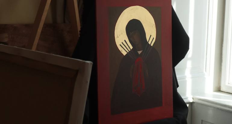 Original Conceptual Religion Painting by The Unknown Artist Budapest