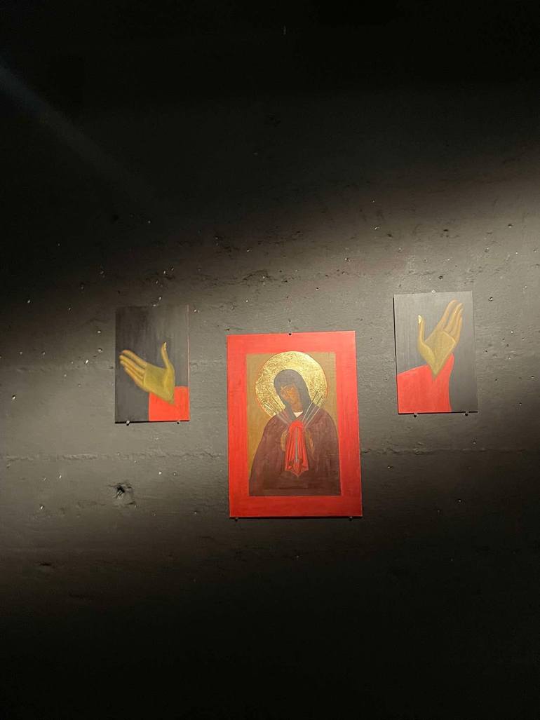 Original Conceptual Religion Painting by The Unknown Artist Budapest