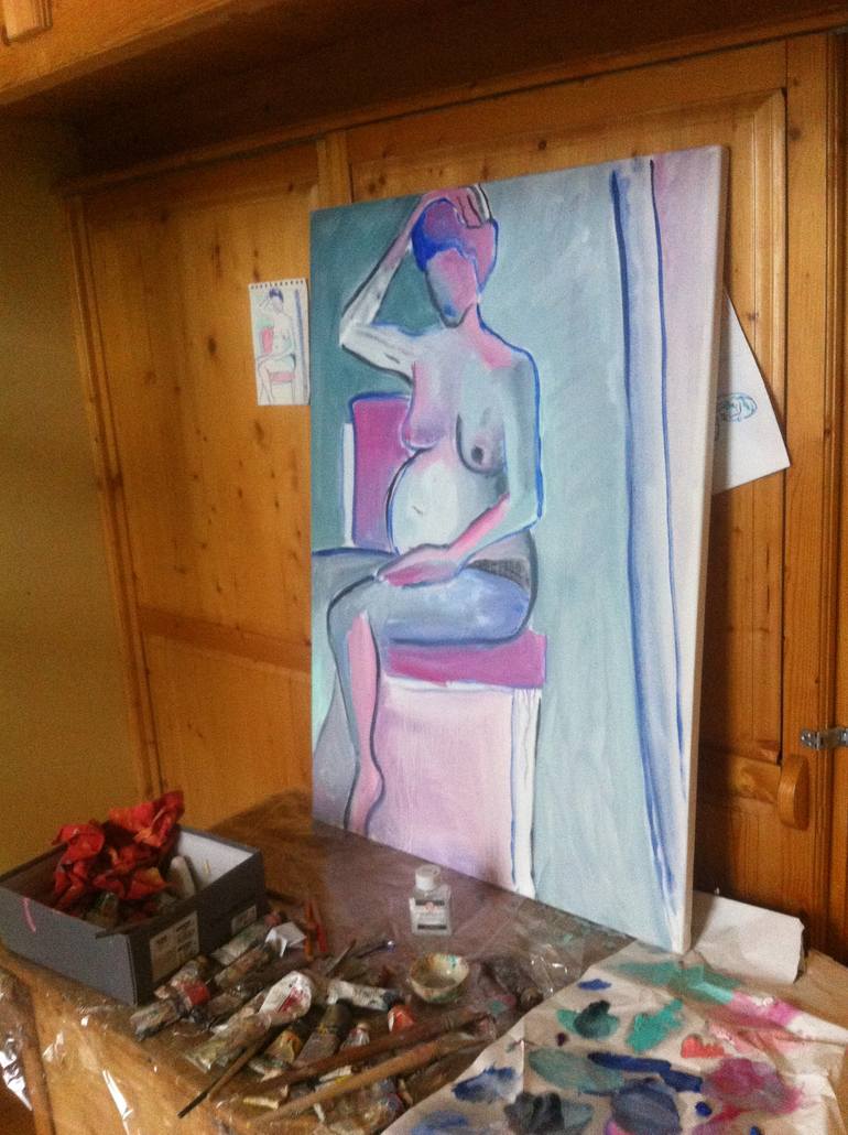 Original Nude Painting by Devochkina Oksana