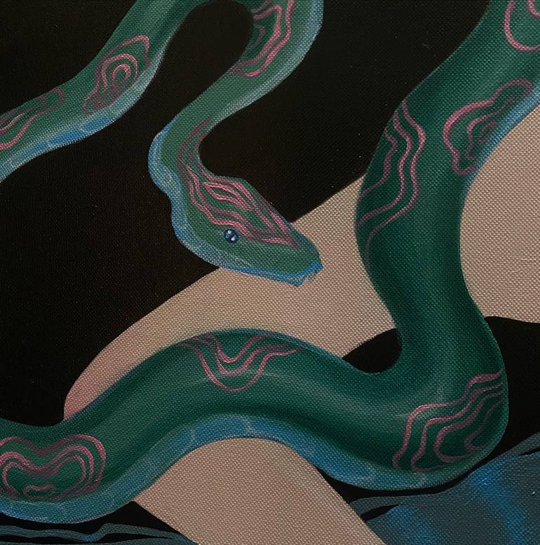 Original Surrealism People Painting by Trophy Tropic