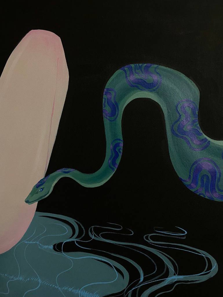 Original Symbolism People Painting by Trophy Tropic