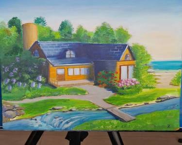 Original Abstract Landscape Painting by Fa Ley