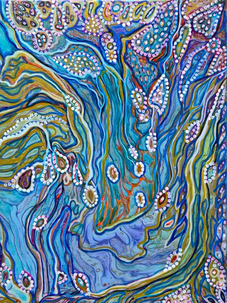 Original Abstract Expressionism Abstract Painting by Olga Gal