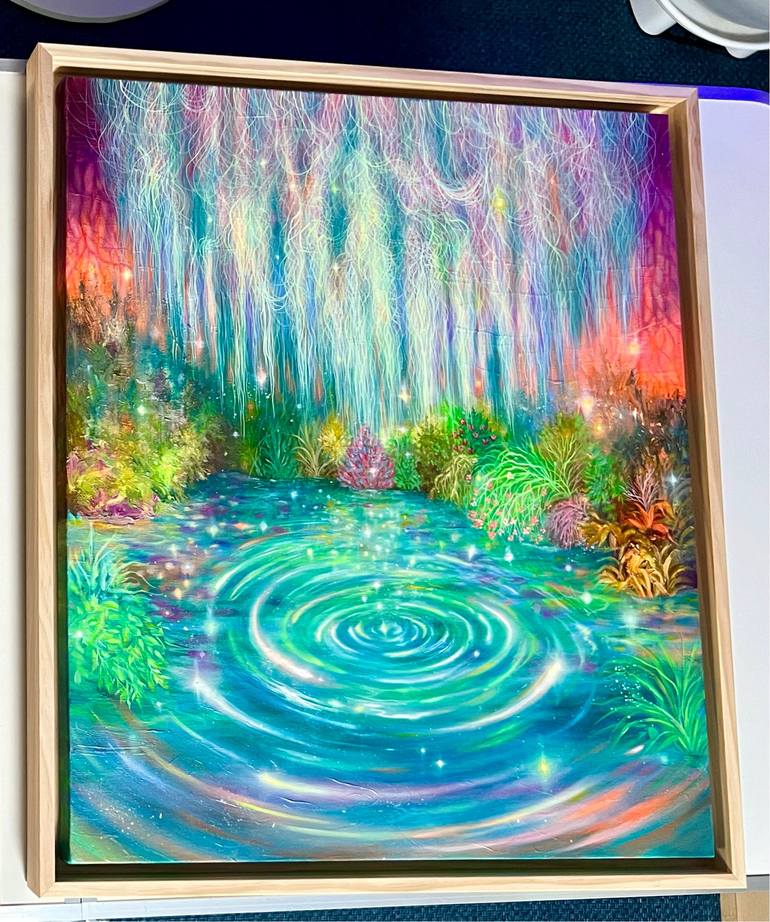 Original Art Nouveau Landscape Painting by Yuji Lee