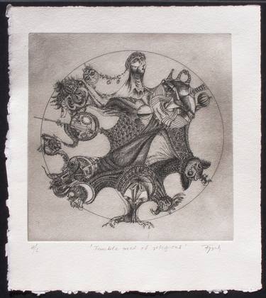 Print of Surrealism Political Printmaking by Gyula Friewald