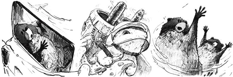 Original Illustration Cartoon Drawing by Marat Abishev