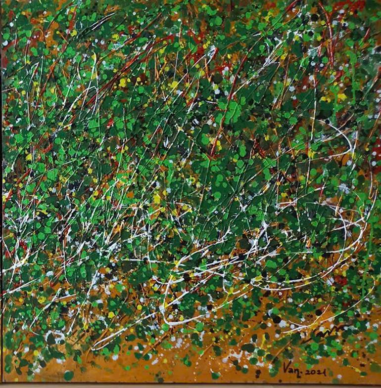 Original Abstract Nature Painting by Van Huynh