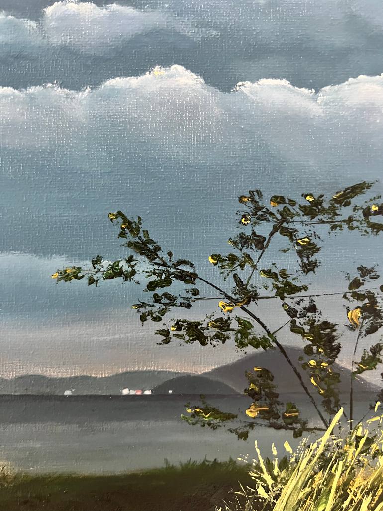 Original Minimalism Landscape Painting by Kateryna Rozhko