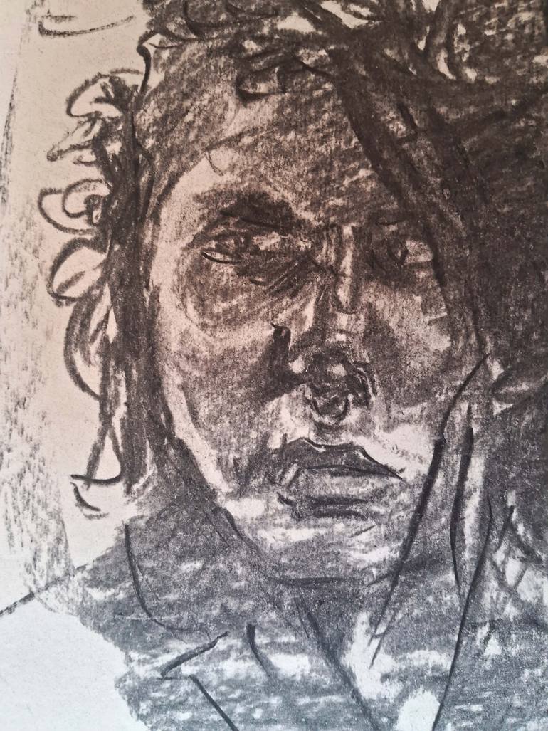 Original Portraiture People Drawing by Twinkle Saini