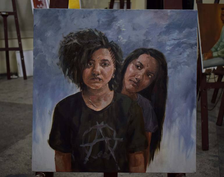 Original Portraiture People Painting by Twinkle Saini