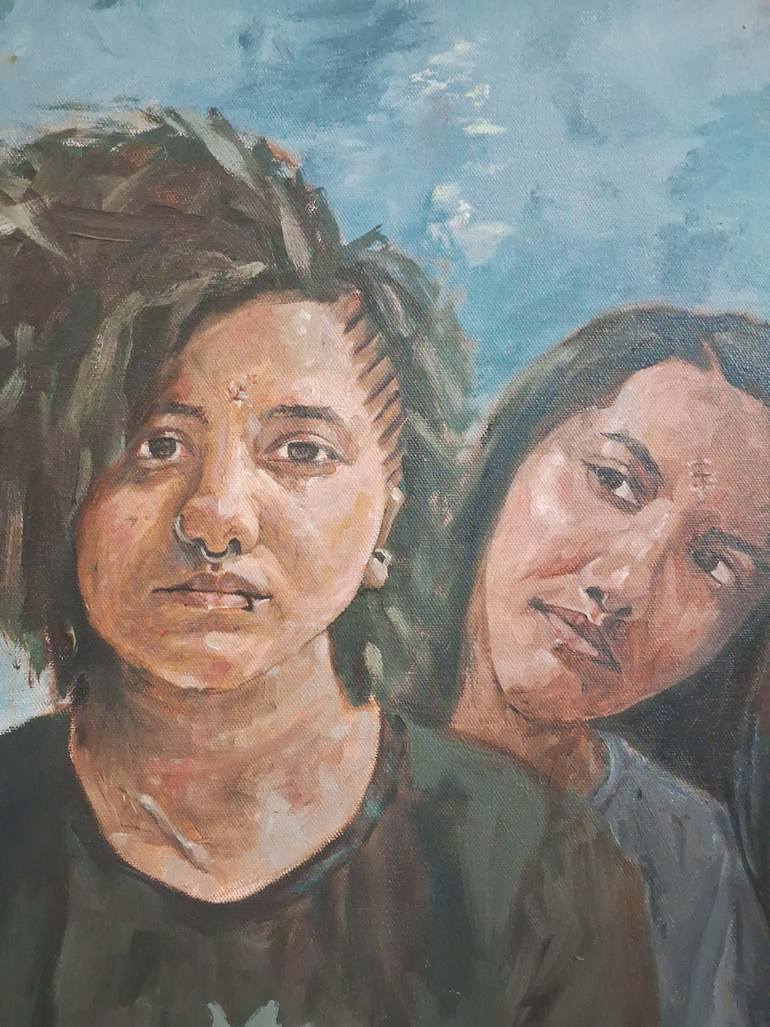 Original Portraiture People Painting by Twinkle Saini