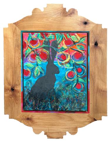 Original Folk Animal Mixed Media by Melanie M Brannan