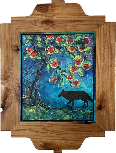 Original Folk Animal Mixed Media by Melanie M Brannan