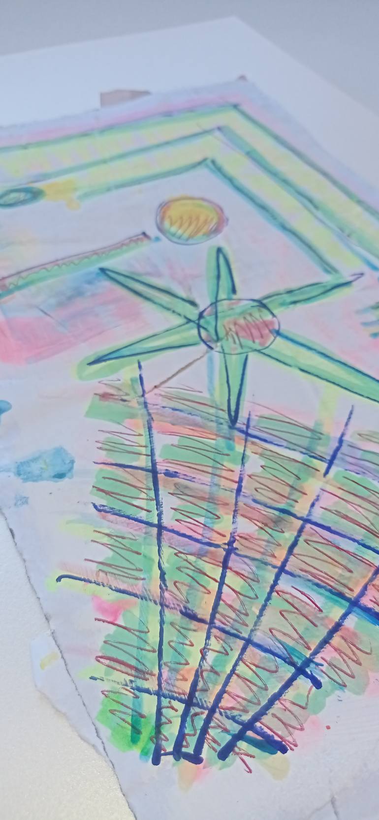 Original Abstract Graffiti Drawing by Natalia E Woytasik