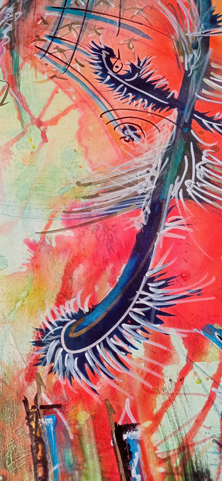 Original Abstract Family Painting by Natalia E Woytasik